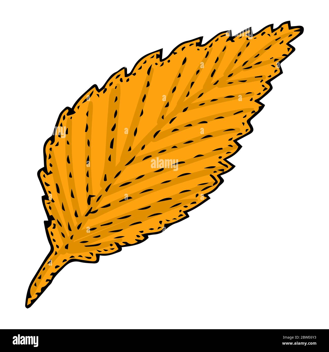 feuille jaune d'automne en forme de caniche illustration vectorielle pour le design et la décoration Illustration de Vecteur