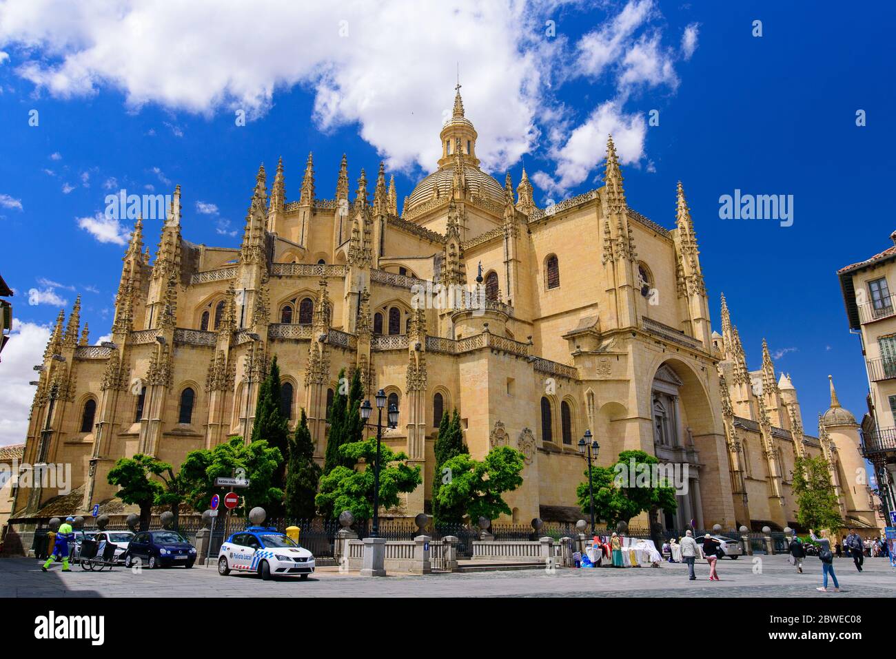 Cathédrale de Ségovie, une cathédrale catholique de style gothique à Ségovie, Espagne Banque D'Images