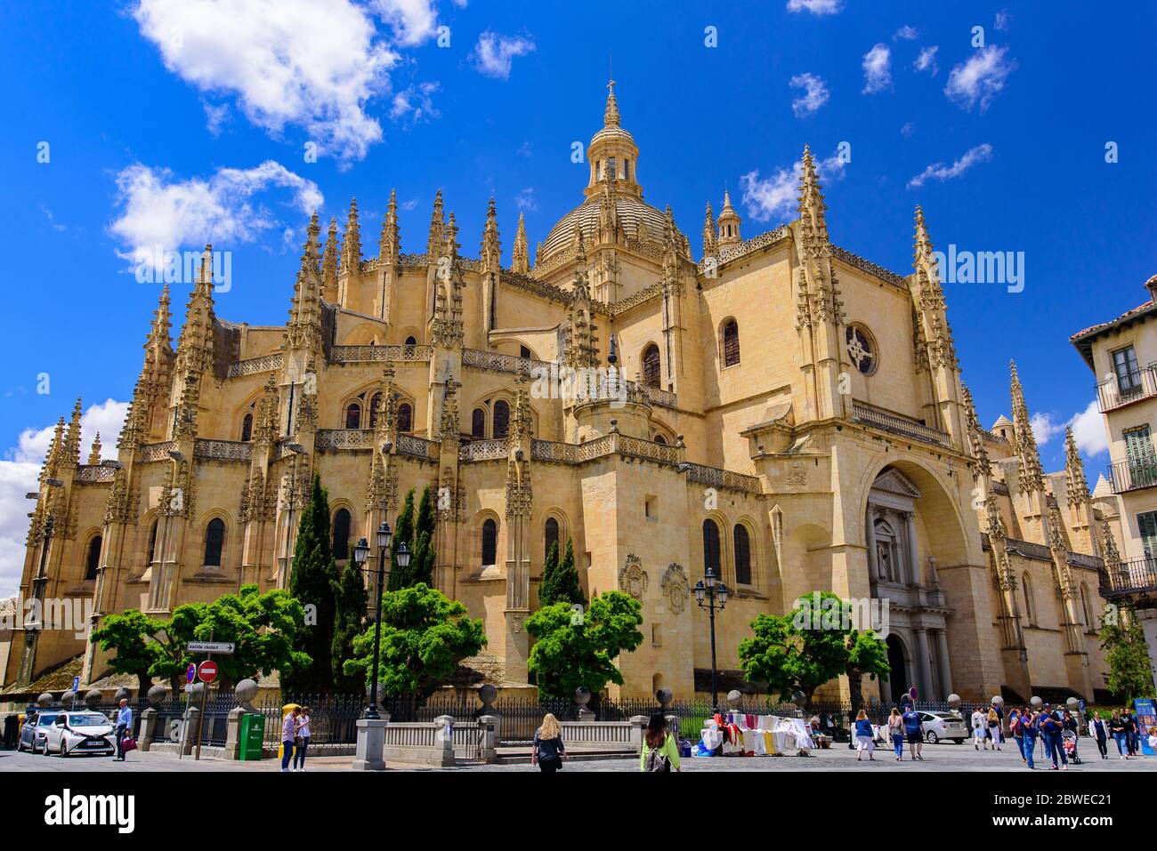 Cathédrale de Ségovie, une cathédrale catholique de style gothique à Ségovie, Espagne Banque D'Images
