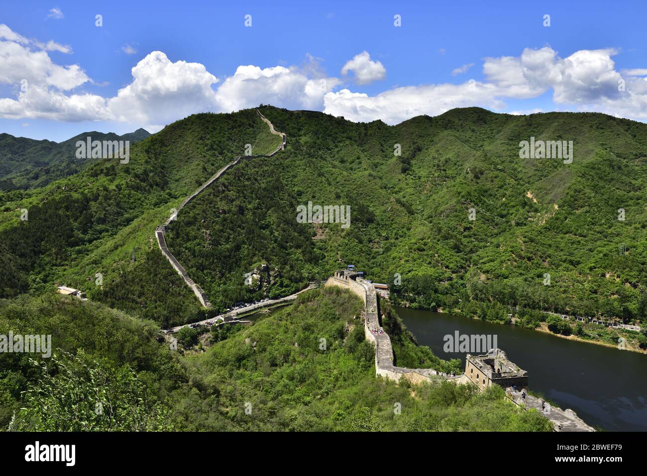 Un grand mur en Chine Pékin Banque D'Images