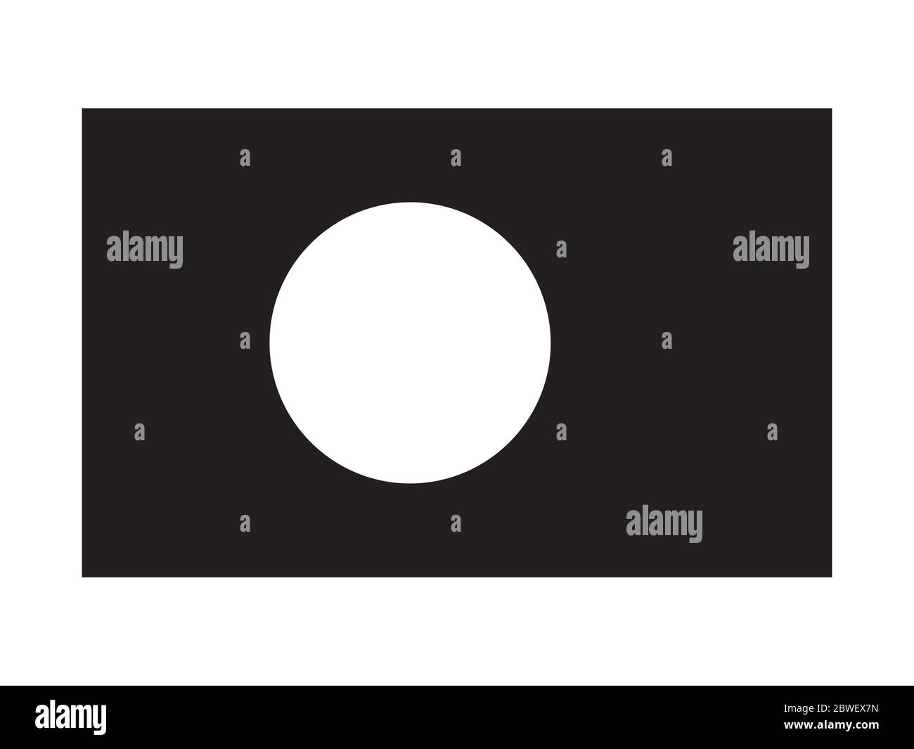 Drapeau Palau noir et blanc. Bannière nationale du logo. Fichier vectoriel EPS monochrome en niveaux de gris. Illustration de Vecteur