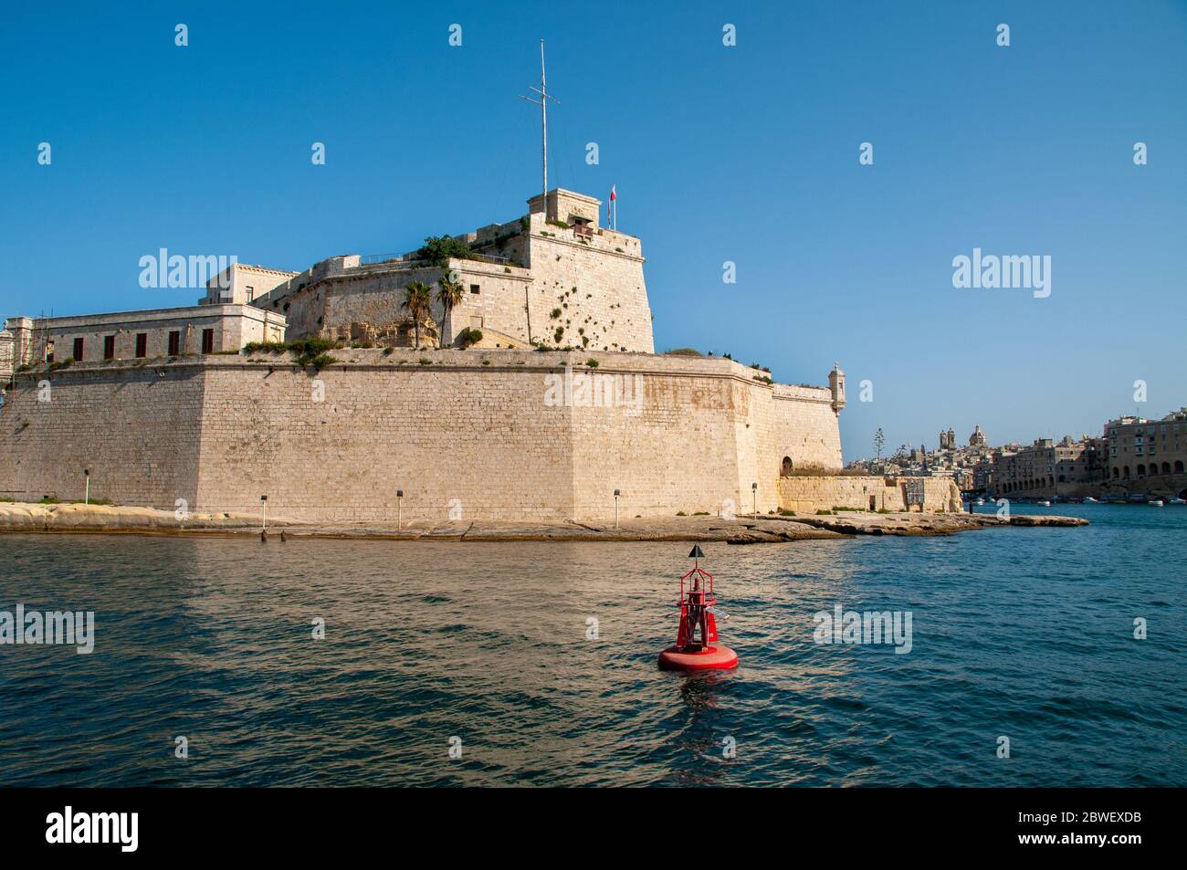 Fort St Angelo à Grand Harbour, Malte Banque D'Images