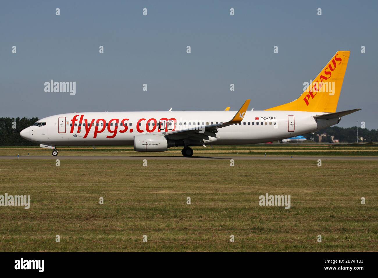 Turkish Pegasus Airlines Boeing 737800 avec enregistrement TCARP roulant sur le taxi V de l