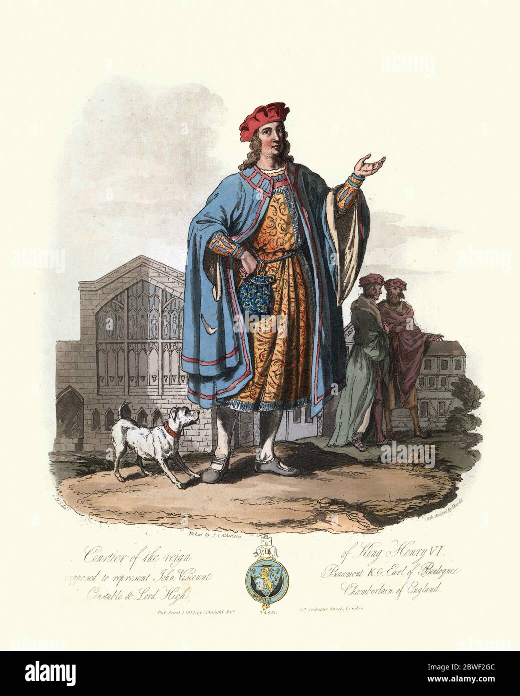 Courtier du règne du roi Henri VI Censé représenter John Viscount Beaumont KG Earl of Boulogne, gendarme et Lord High Chamberlain d'Angleterre Banque D'Images