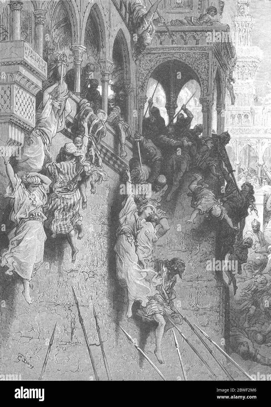 Peinture médiévale vintage d'un saint chrétien religieux Banque D'Images