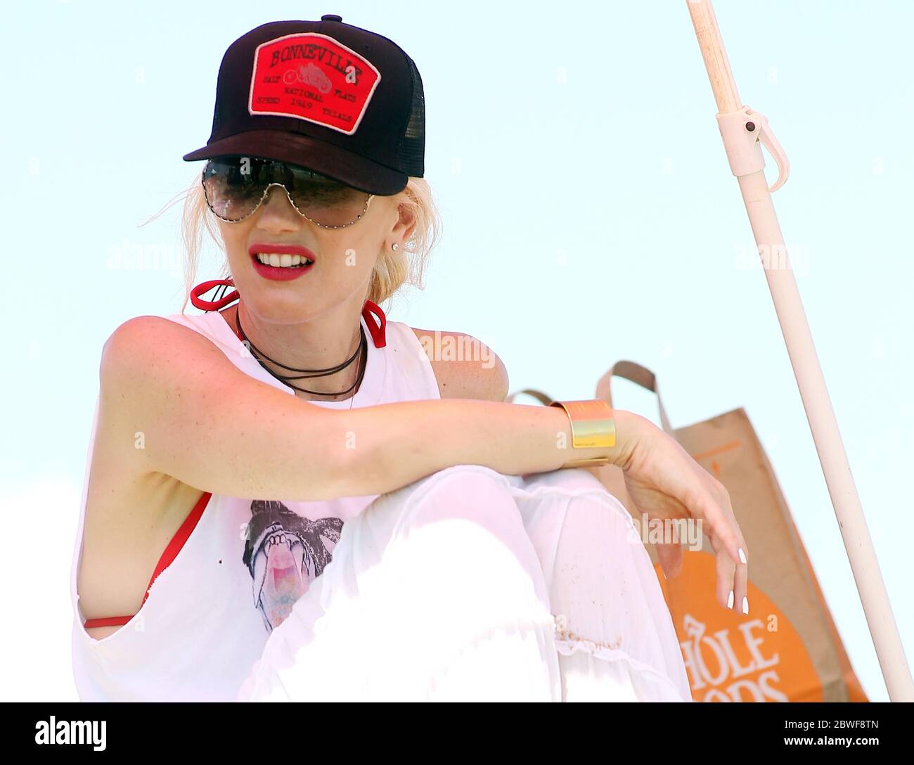 Gwen Stefani emmène Kingston et Zuma Rossdale à Newport Beach, CA. 19 août 2012 Banque D'Images