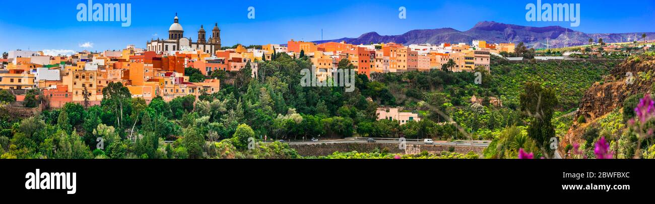 Voyage et sites de Gran Canaria - la belle ville d'Aguimes. Meilleurs endroits de Grand Canary Island Banque D'Images