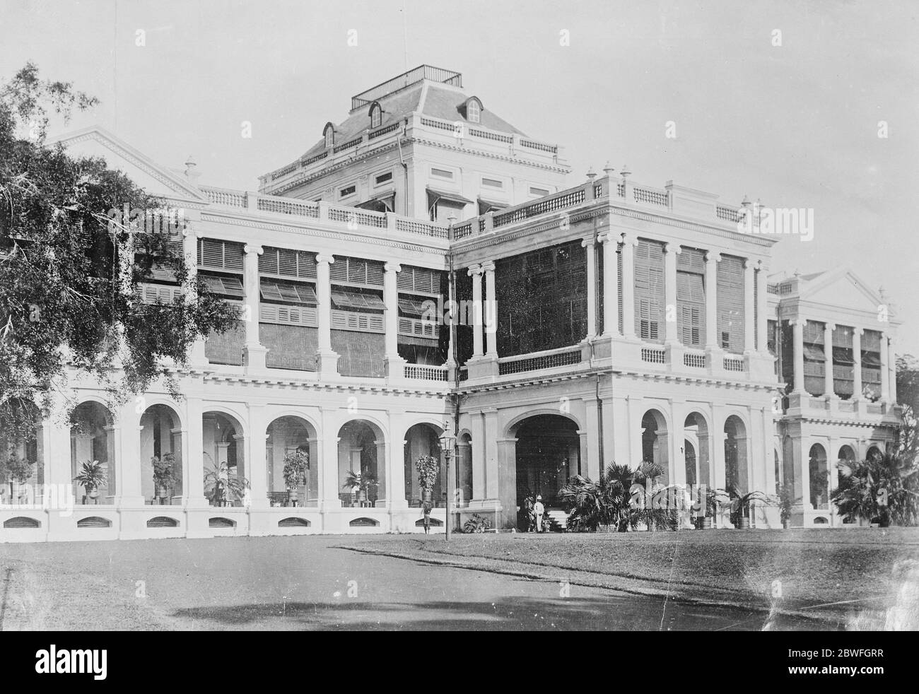 British Straits colonies Singapore , Government House 13 avril 1922 Banque D'Images