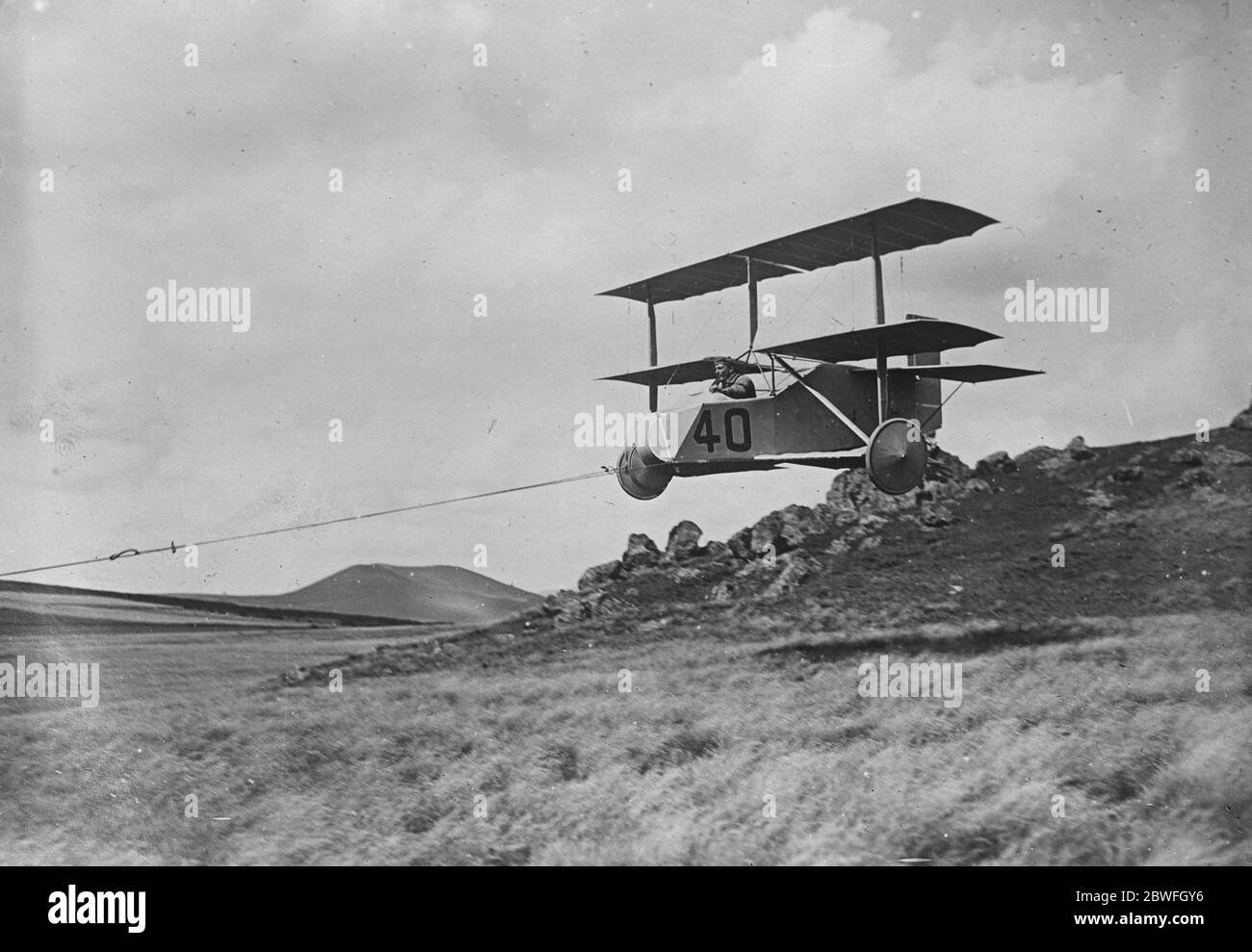 Remarquable rencontre de l'aviation sans moteur la machine Sardier en vol le 12 août 1922 Banque D'Images
