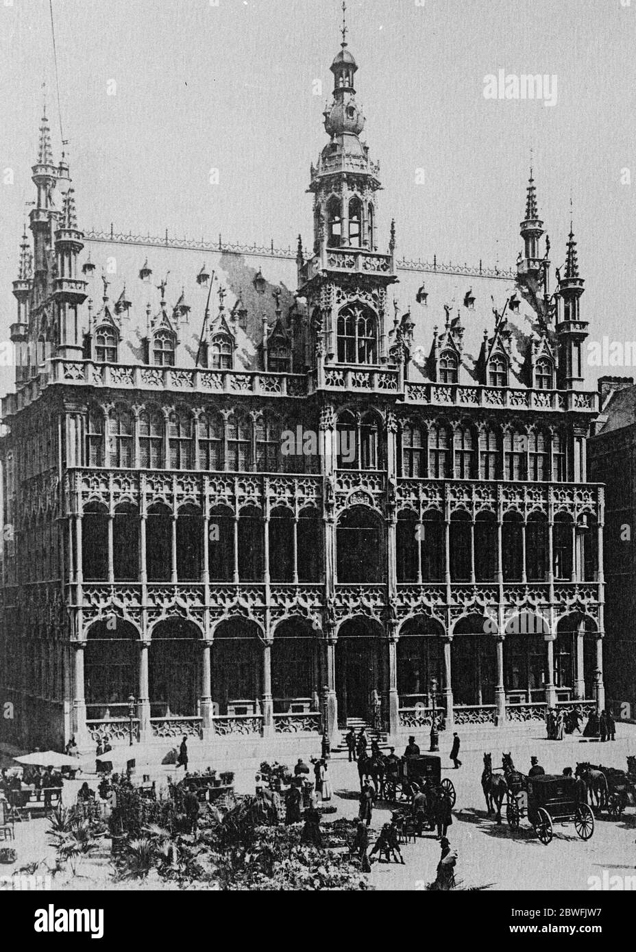 Bruxelles . Le Palais , la Maison du Roi . 19 avril 1923 Banque D'Images