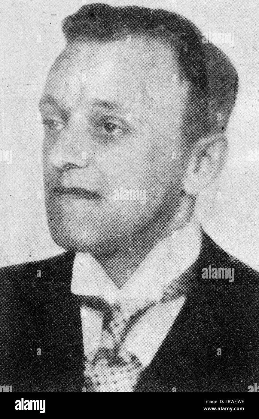 L'accusation contre l'ex-Premier ministre M. Zeigner, ancien Premier ministre de Saxe, Allemagne, doit être mise en cause pour abus de pouvoir présumé à des fins personnelles alors qu'il était en fonction le 17 novembre 1923 Banque D'Images