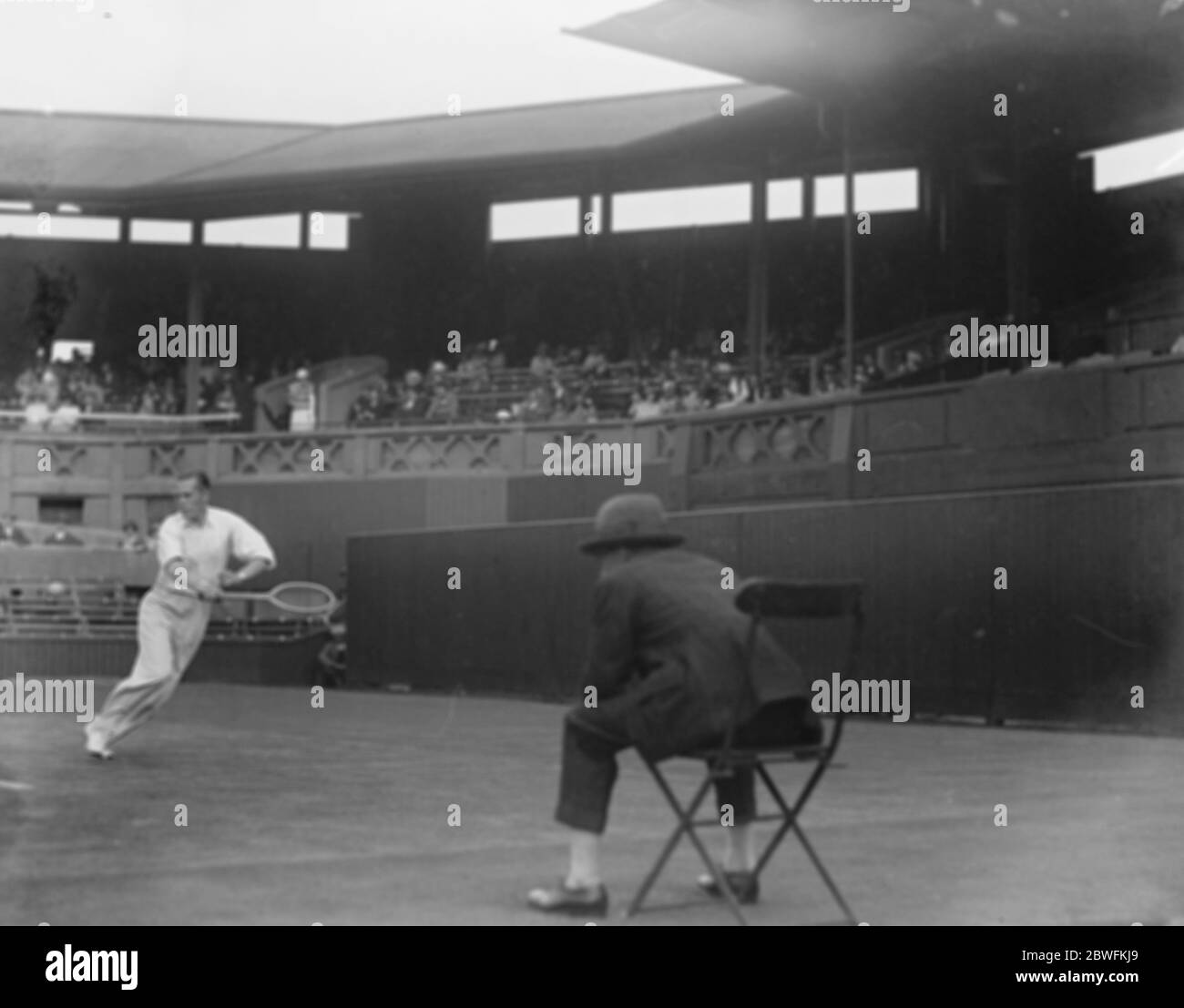 Championnat de tennis sur gazon à Wimbeldon Godfree ( Angleterre ) en jeu le 23 juin 1924 Banque D'Images