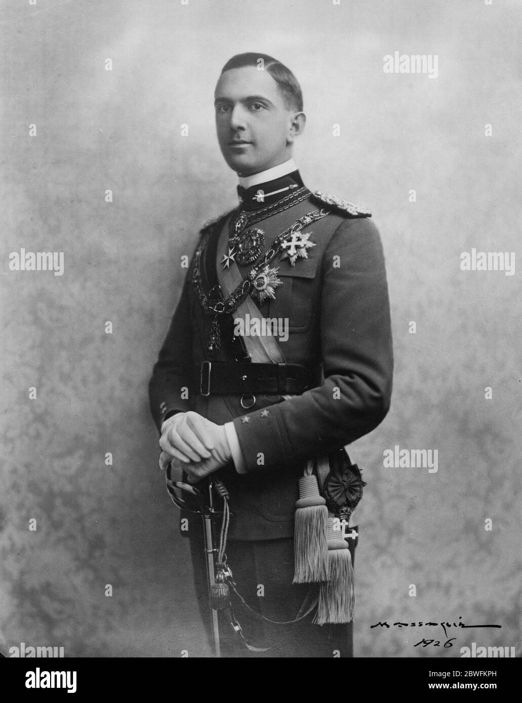 Prince héritier d'Italie 8 mai 1926 Banque D'Images