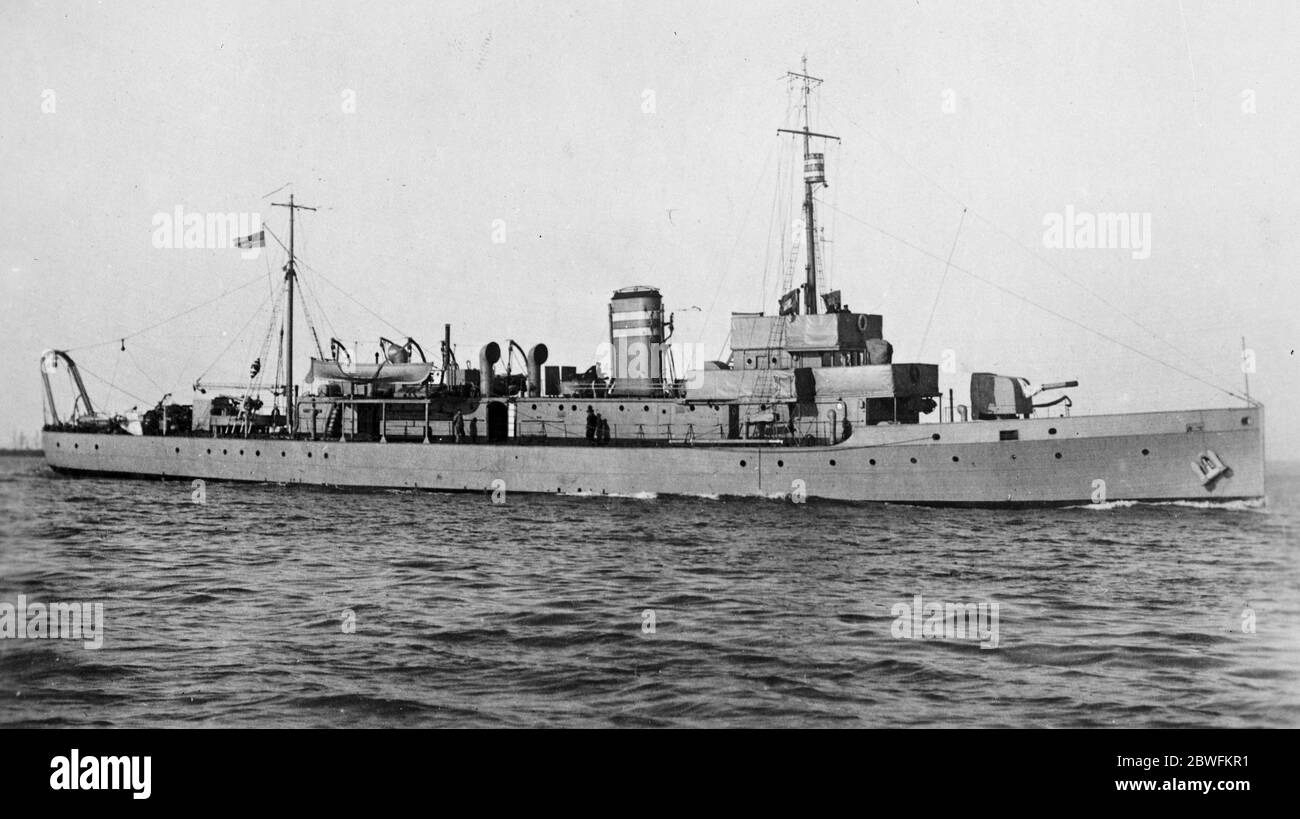 HMS Badminton . 1er mars 1927 Banque D'Images