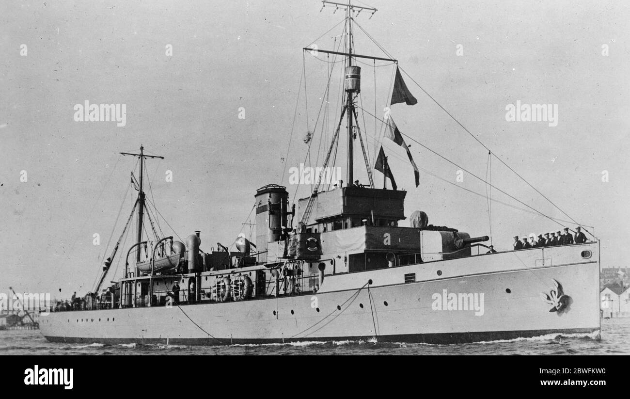 HMS Newark . 1er mars 1927 Banque D'Images