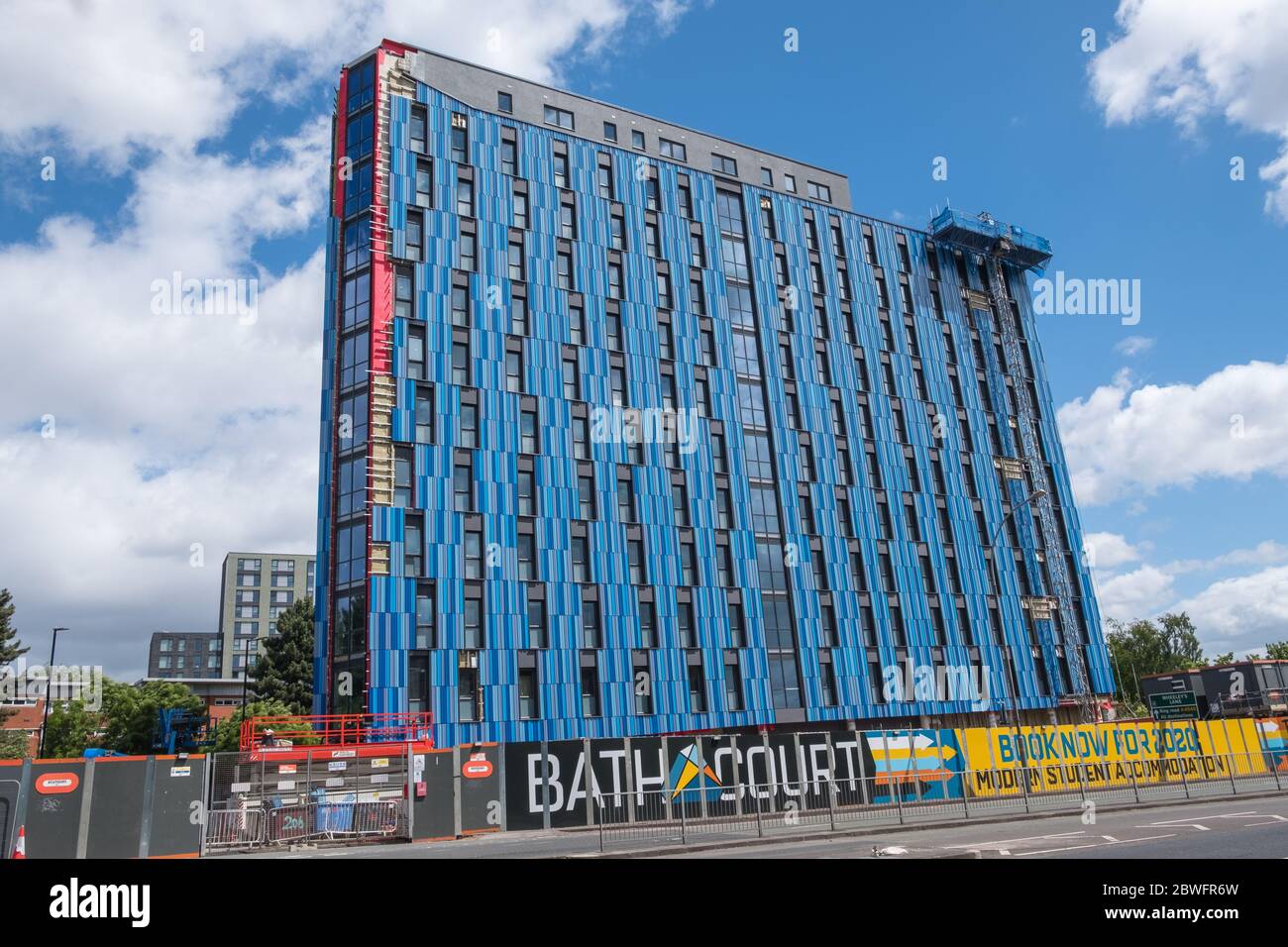Bath court, un grand nouveau bâtiment d'hébergement étudiant en construction sur Islington Row Middleway près du centre-ville de Birmingham Banque D'Images