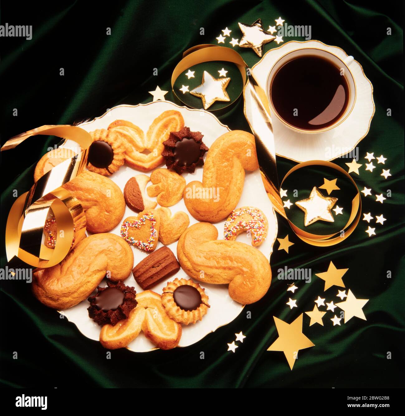 Café et biscuits Banque D'Images