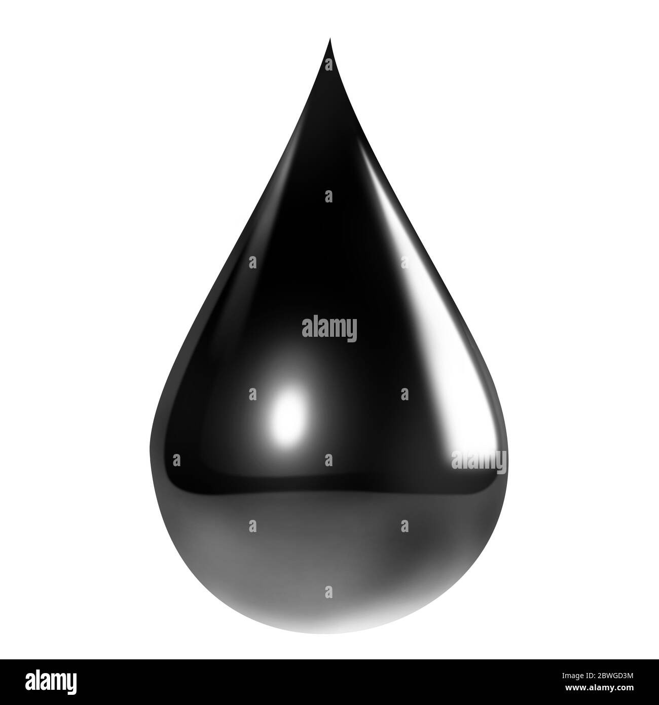 Goutte d'essence noire. Industrie et fabrication du pétrole, du gaz et du pétrole. Illustration 3D Banque D'Images