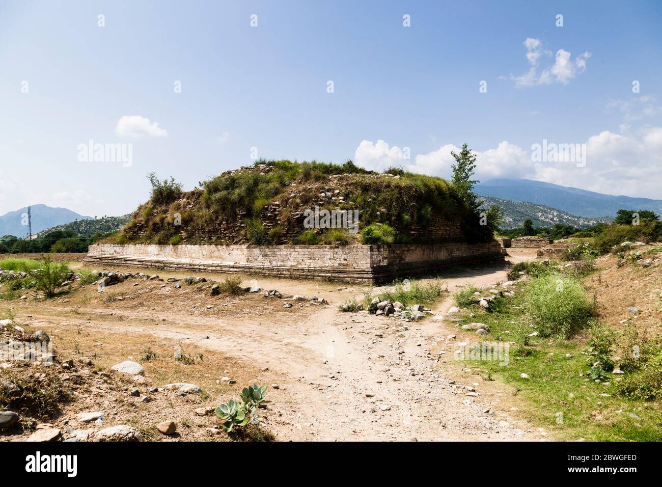 Andan Dheri stupa, Andan Dheri, Lower Dir, province de Khyber Pakhtunkhwa, Pakistan, Asie du Sud, Asie Banque D'Images