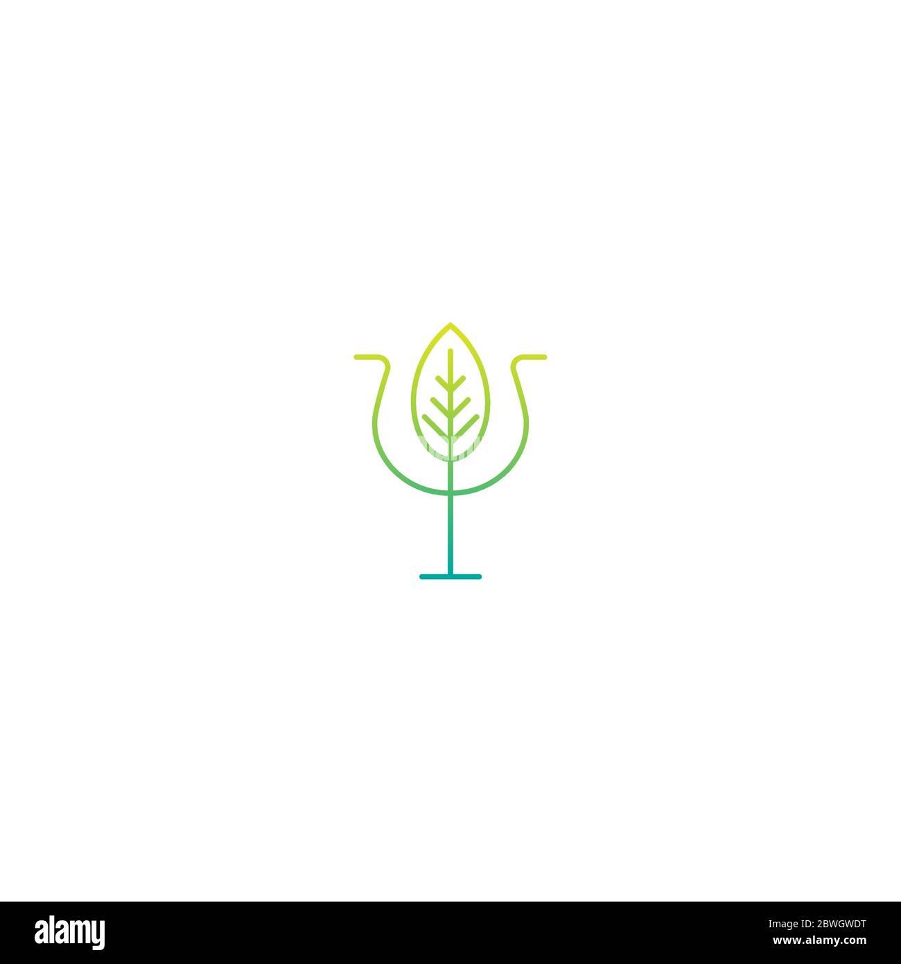 Vert grec lettre psi avec feuille. Logo de neuropsychologie et de psychologie isolé sur blanc. Concept de psychothérapie. Illustration vectorielle Illustration de Vecteur