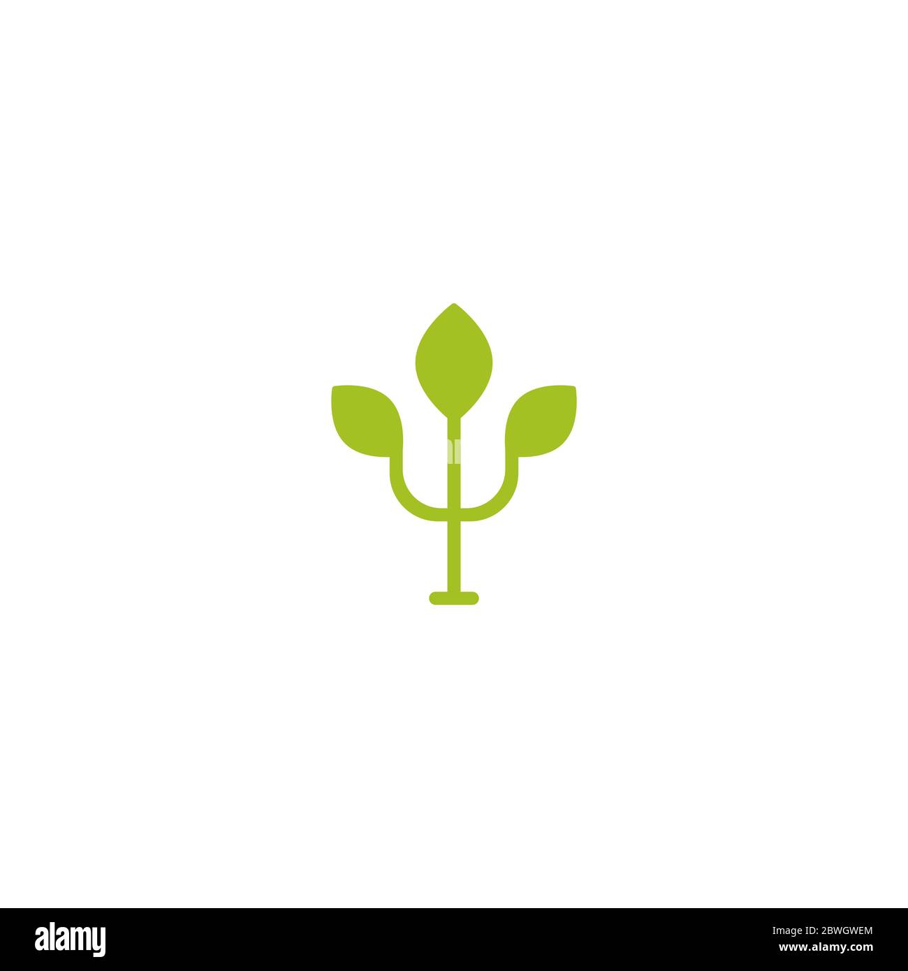 Vert grec lettre psi avec feuille. Logo de neuropsychologie et de psychologie isolé sur blanc. Concept de psychothérapie. Illustration vectorielle Illustration de Vecteur