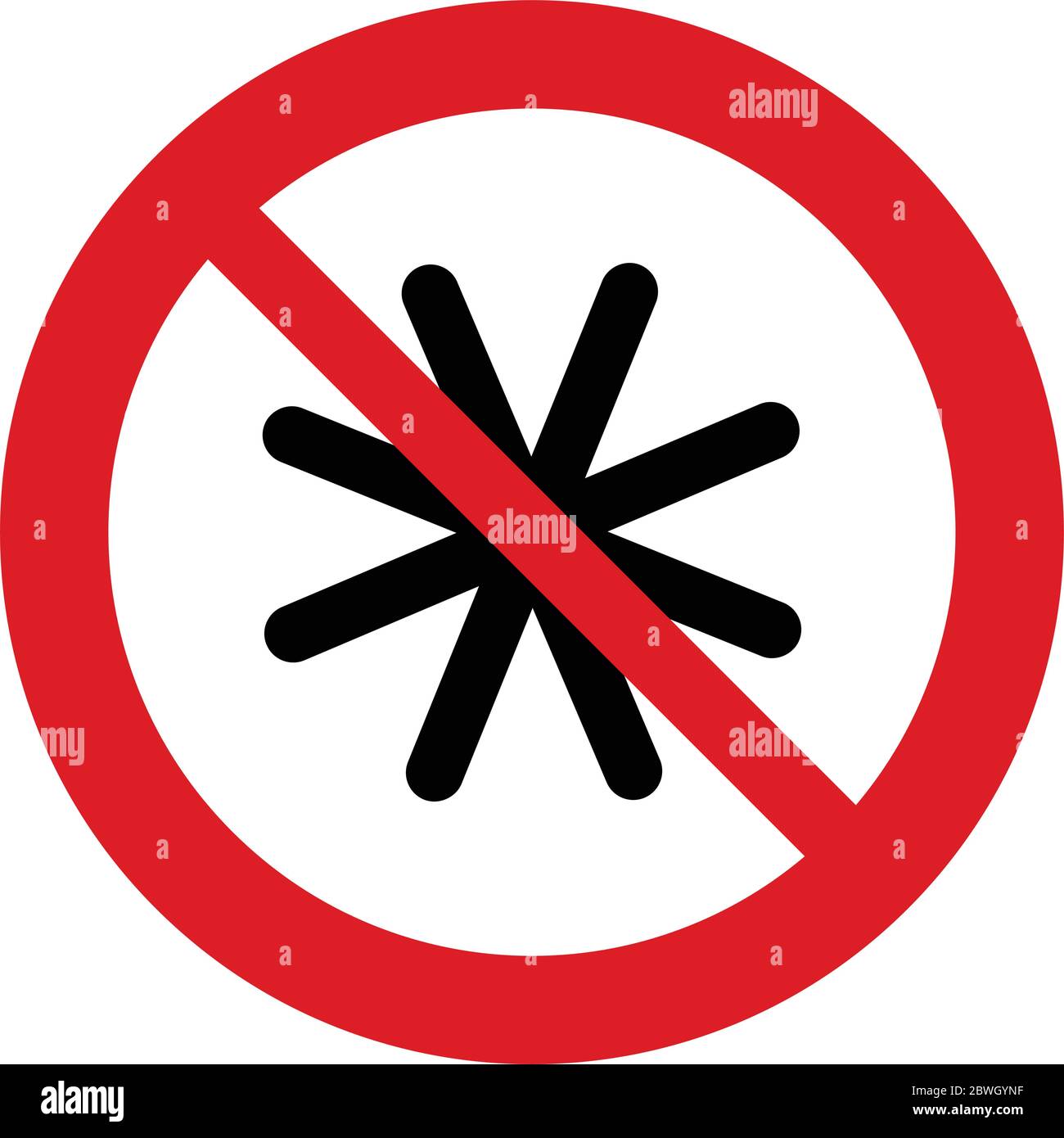 Ne pas congeler l'affiche interdite Image Vectorielle Stock - Alamy