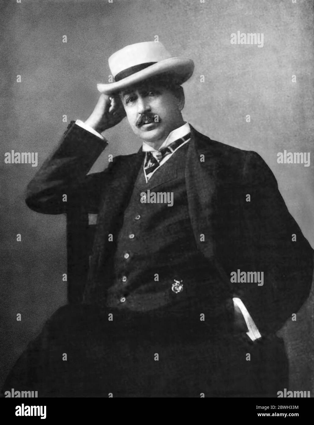 King Camp Gillette (1855 – 1932) homme d'affaires américain qui a inventé  la version la plus vendue du rasoir de sécurité Photo Stock - Alamy