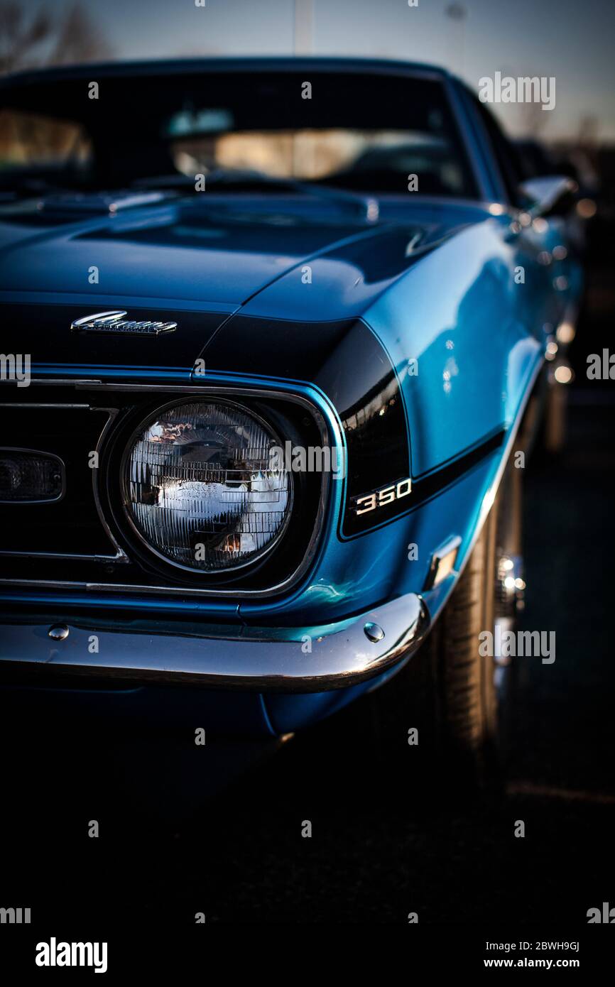 BROSSARD, CANADA – 19 MAI 2017 – Camaro 1968 de Chevrolet au salon de la voiture Auto Retro Banque D'Images