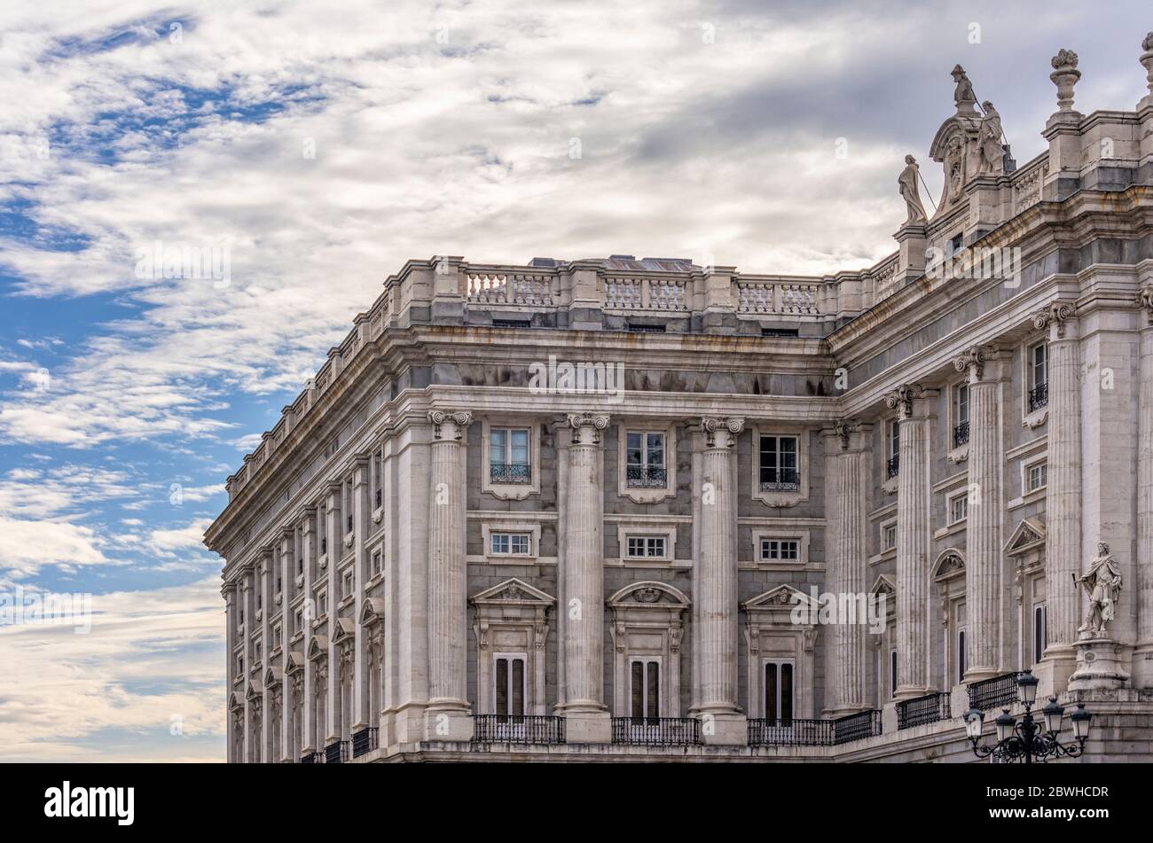 Detalle del Palacio Real de Madrid. España Banque D'Images
