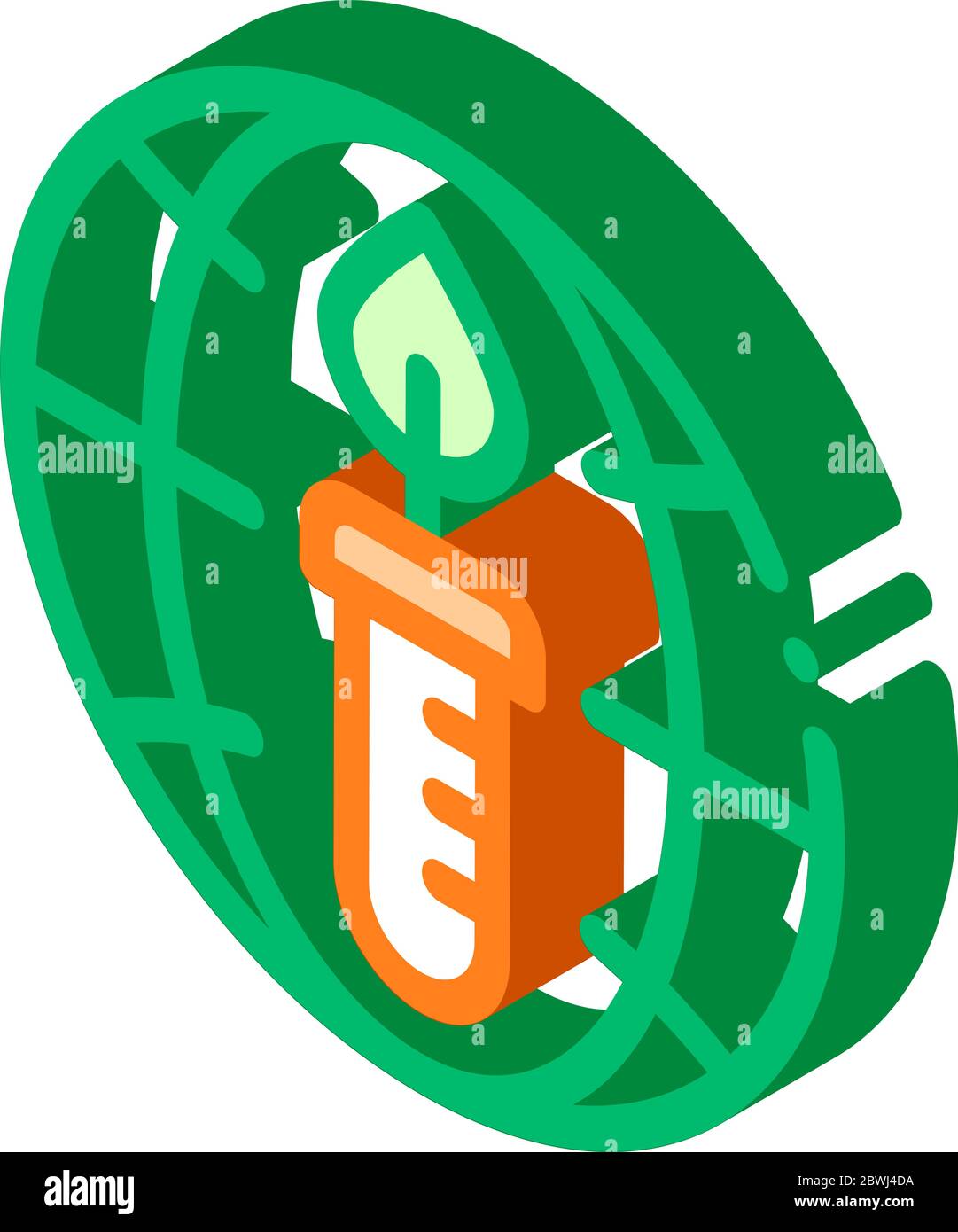 Illustration vectorielle d'icône isométrique de problème de terre de la planète bougie Illustration de Vecteur