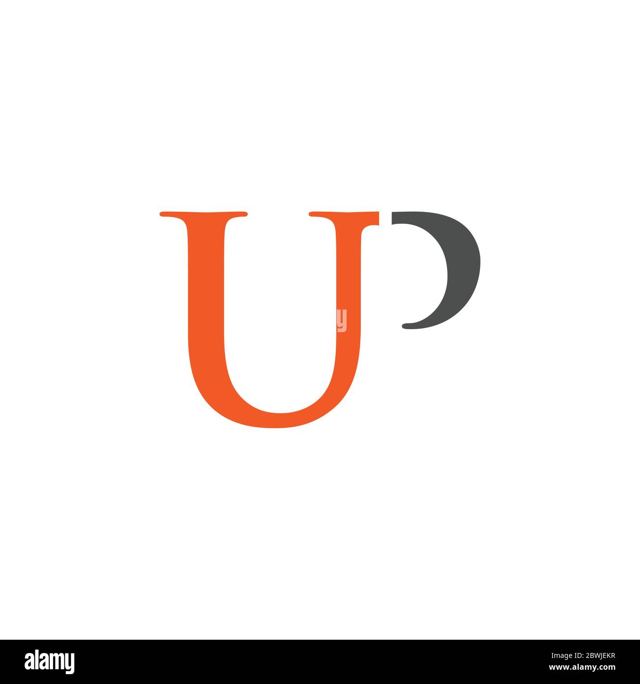 Creative Letter up typographie logo design vecteur isolé sur un fond blanc Illustration de Vecteur