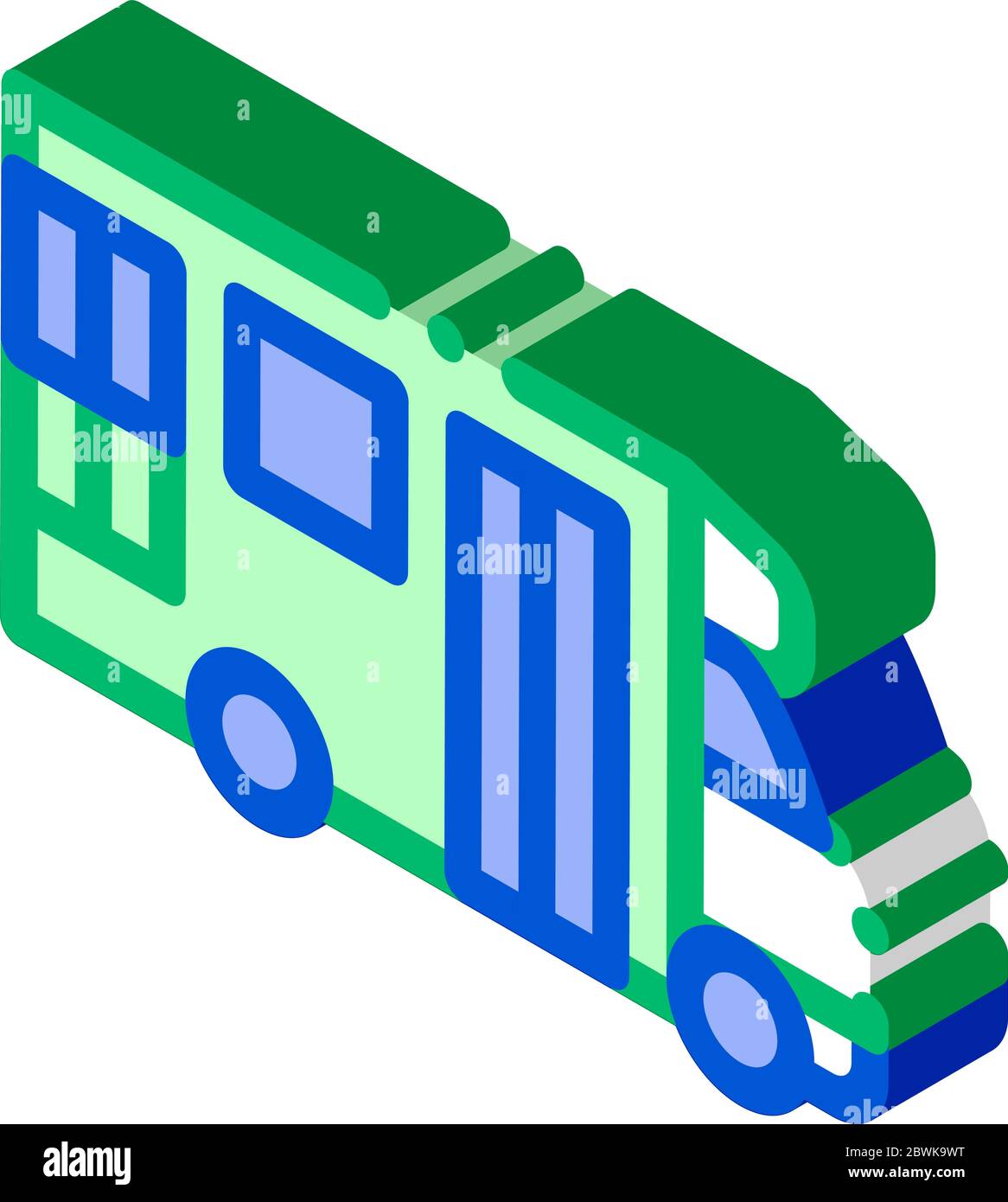 Illustration vectorielle d'icône isométrique Paratransit pour les transports publics Illustration de Vecteur