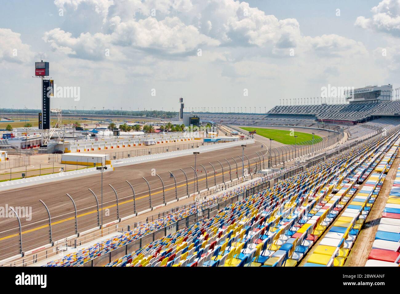 Circuit Daytona une journée sans personnes ni voitures Banque D'Images