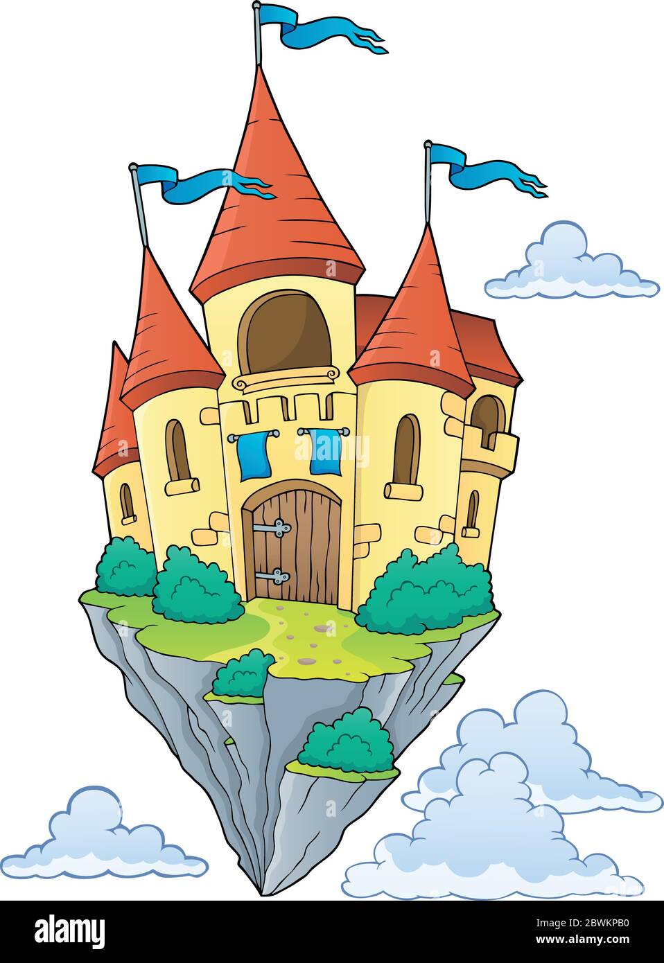Image de thème de château volant 1 - illustration vectorielle eps10. Illustration de Vecteur