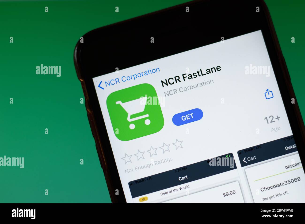 Moscou, Russie - 1er juin 2020 : gros plan du logo de l'application NCR FastLane sur écran, éditorial. Banque D'Images