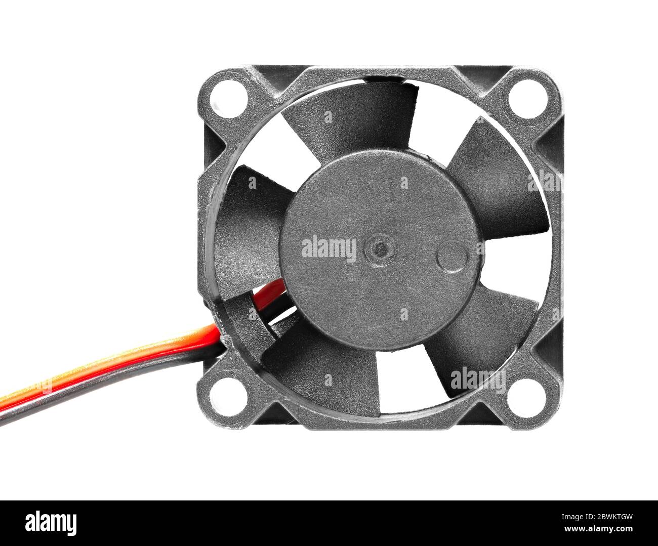 Ventilateur de refroidissement du mini-ordinateur, isolé sur un fond blanc Banque D'Images