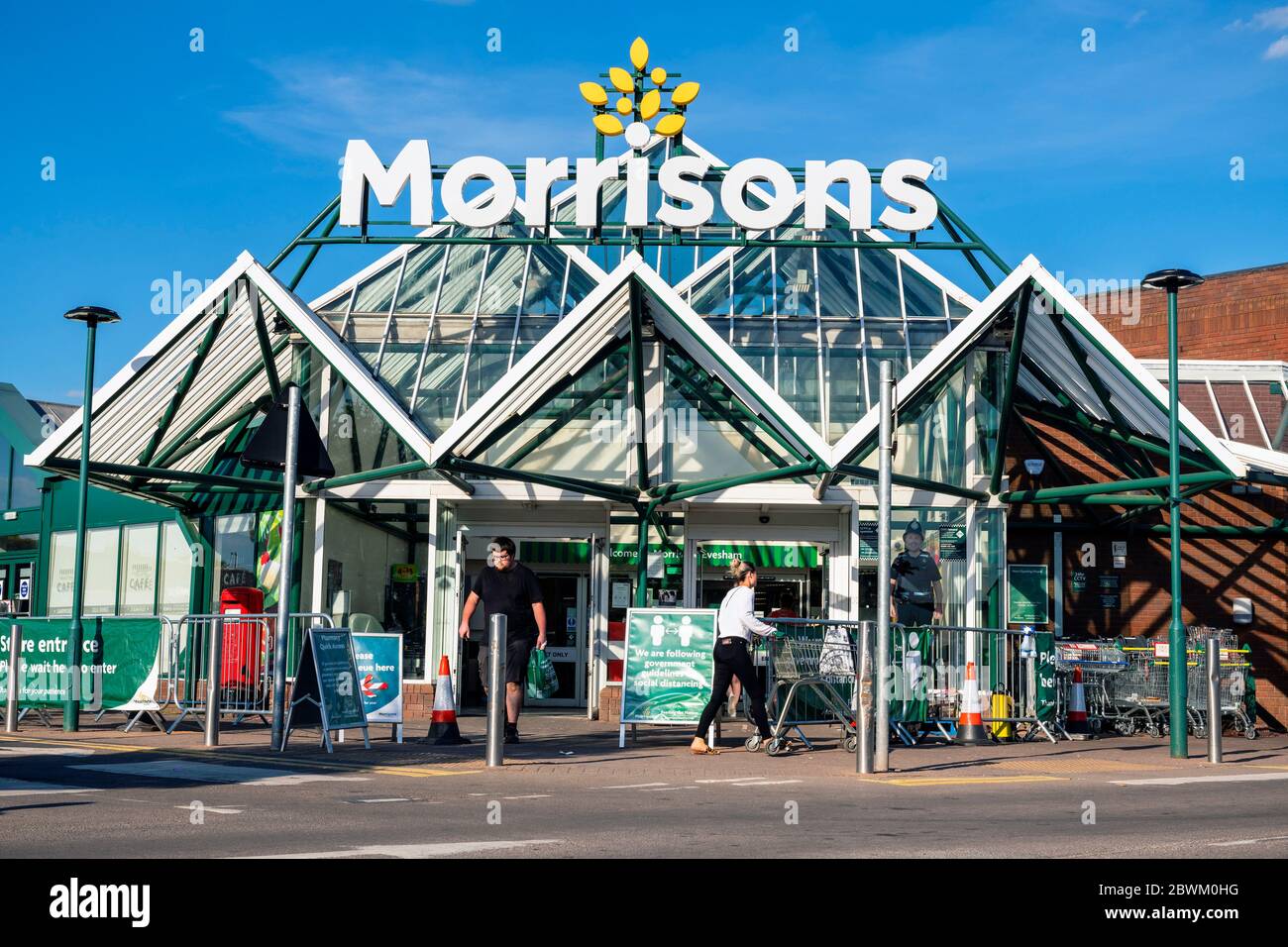 Supermarché Morrisons, UK. Banque D'Images