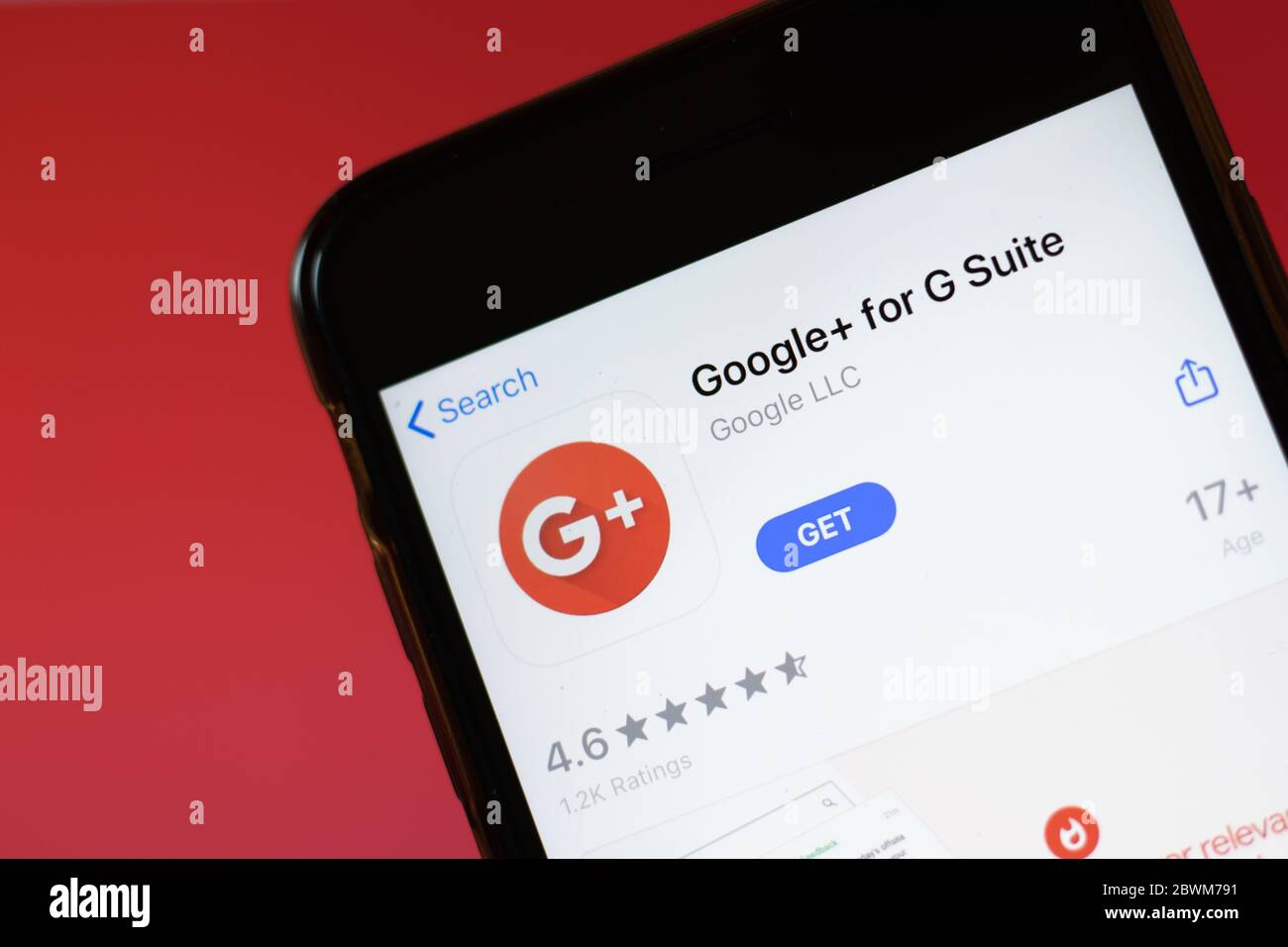Moscou, Russie - 1er juin 2020 : gros plan du logo de l'application Google pour G Suite sur l'écran, illustration éditoriale. Banque D'Images