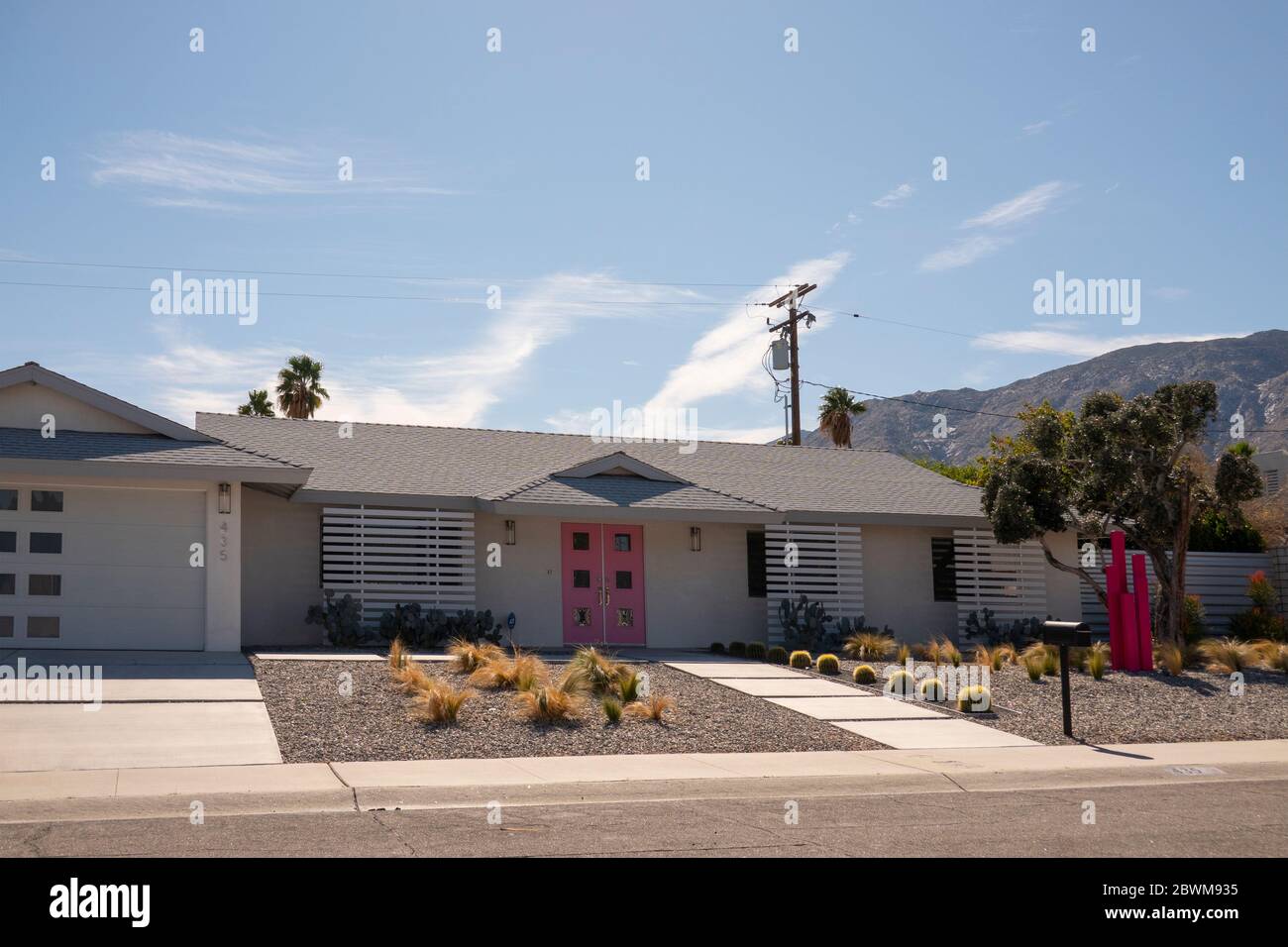 Maison PS flamango dans le quartier de Racquet Club Estates Palm Springs ENV Banque D'Images