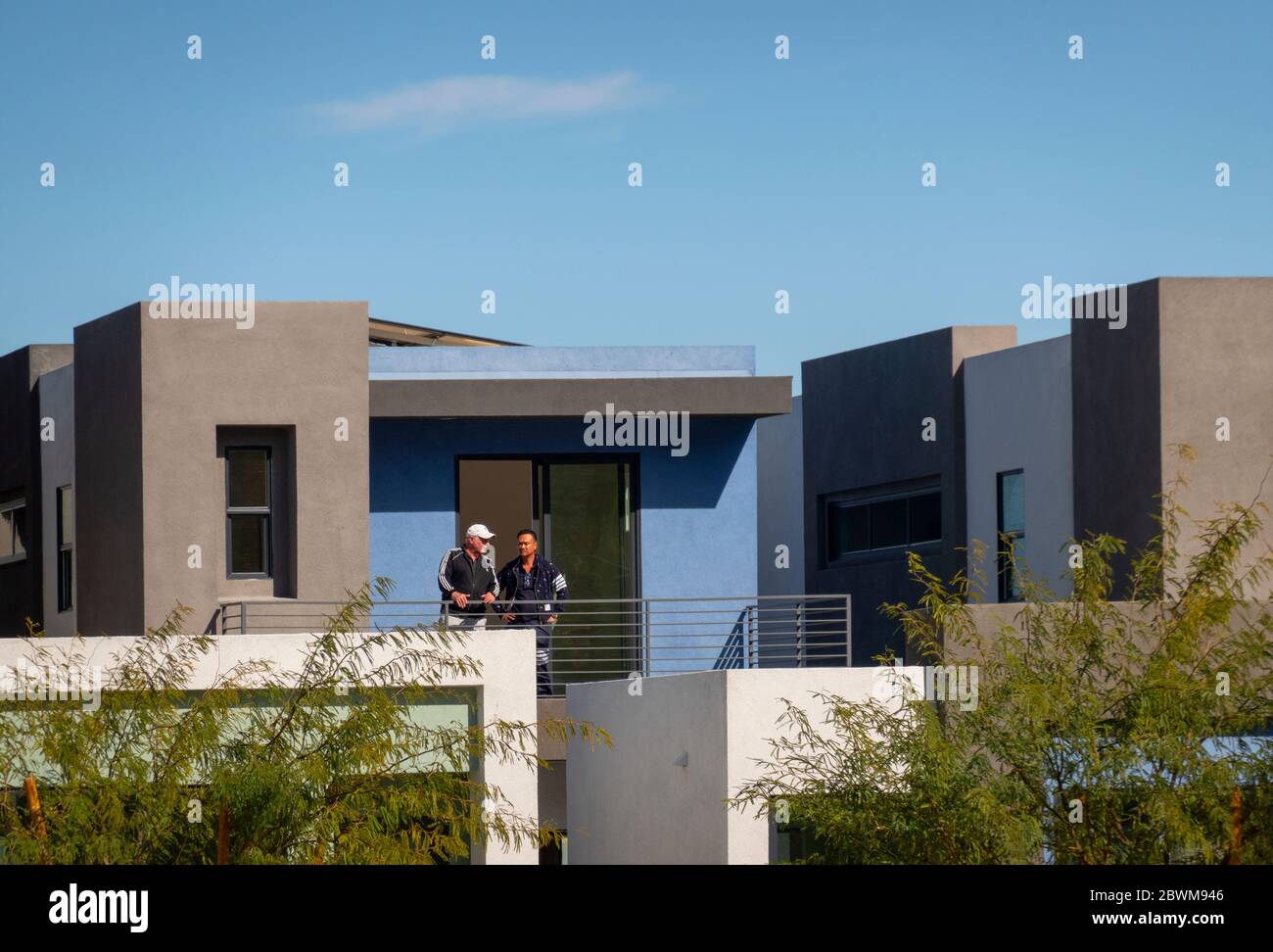 Immeuble moderne du milieu du siècle à Palm Springs CA Banque D'Images