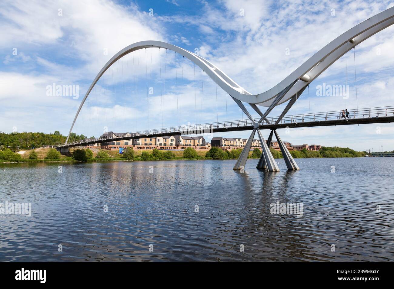 Le Pont de l'infini dans Stockton on Tees,Angleterre,UK Banque D'Images