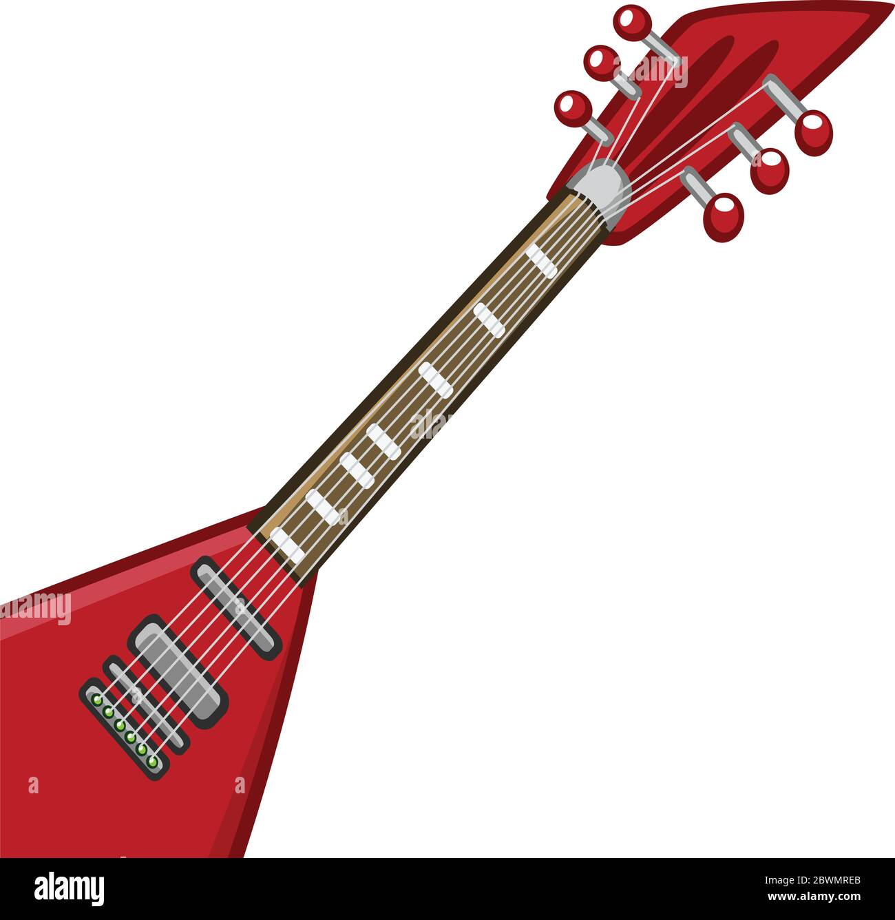 Dessin animé guitare électrique. Illustration vectorielle de la guitare  électrique métal ou rock-n-roll. Isolé Image Vectorielle Stock - Alamy