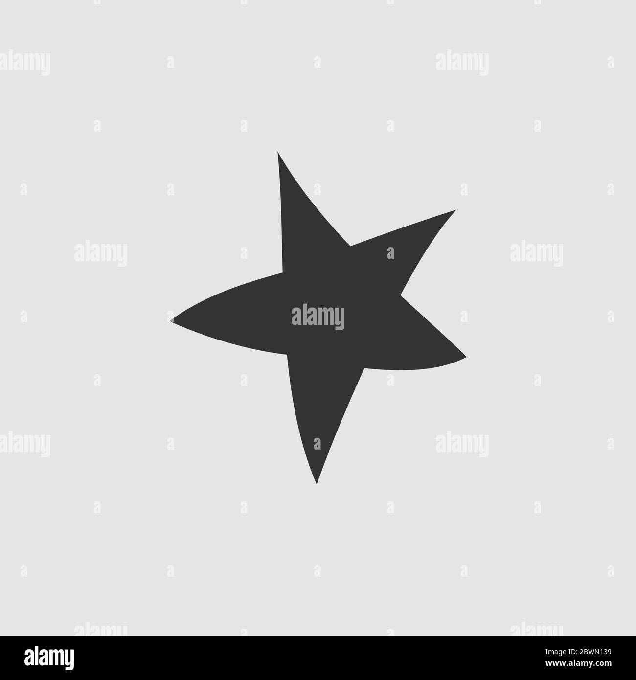 Icône Starfish plate. Pictogramme noir sur fond gris. Symbole d'illustration vectorielle Illustration de Vecteur