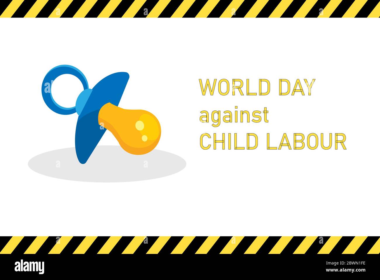 Illustration vectorielle de la Journée mondiale contre le travail des enfants Illustration de Vecteur