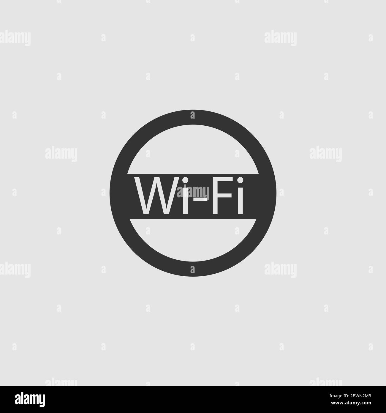 Icône Wi-Fi plate. Pictogramme noir sur fond gris. Symbole d'illustration vectorielle Illustration de Vecteur