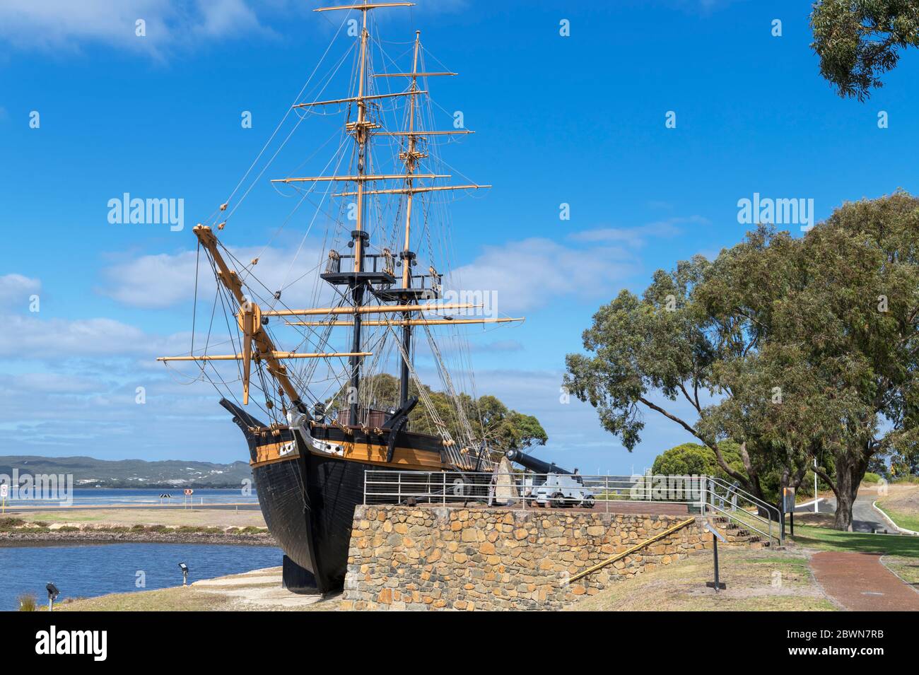Réplique de la brig 'Amity', qui a amené les premiers Européens en Australie occidentale en 1826, Albany, Australie occidentale, Australie Banque D'Images