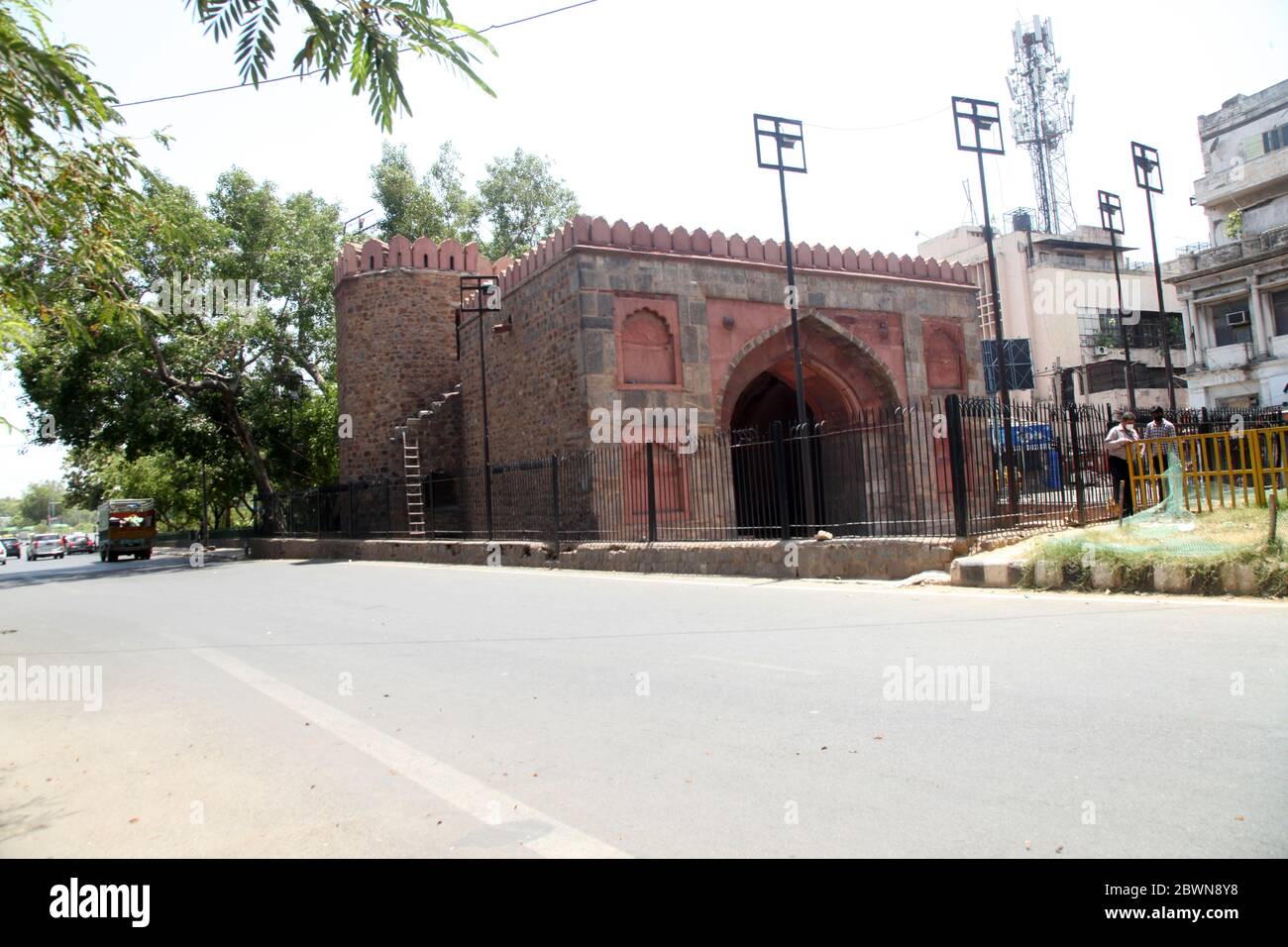 Historique Delhi Gate, Delhi Metro, Netaji Subhash Marg, Daryaganj, New Delhi, Delhi, Inde (photo Copyright © Saji Maramon) Banque D'Images