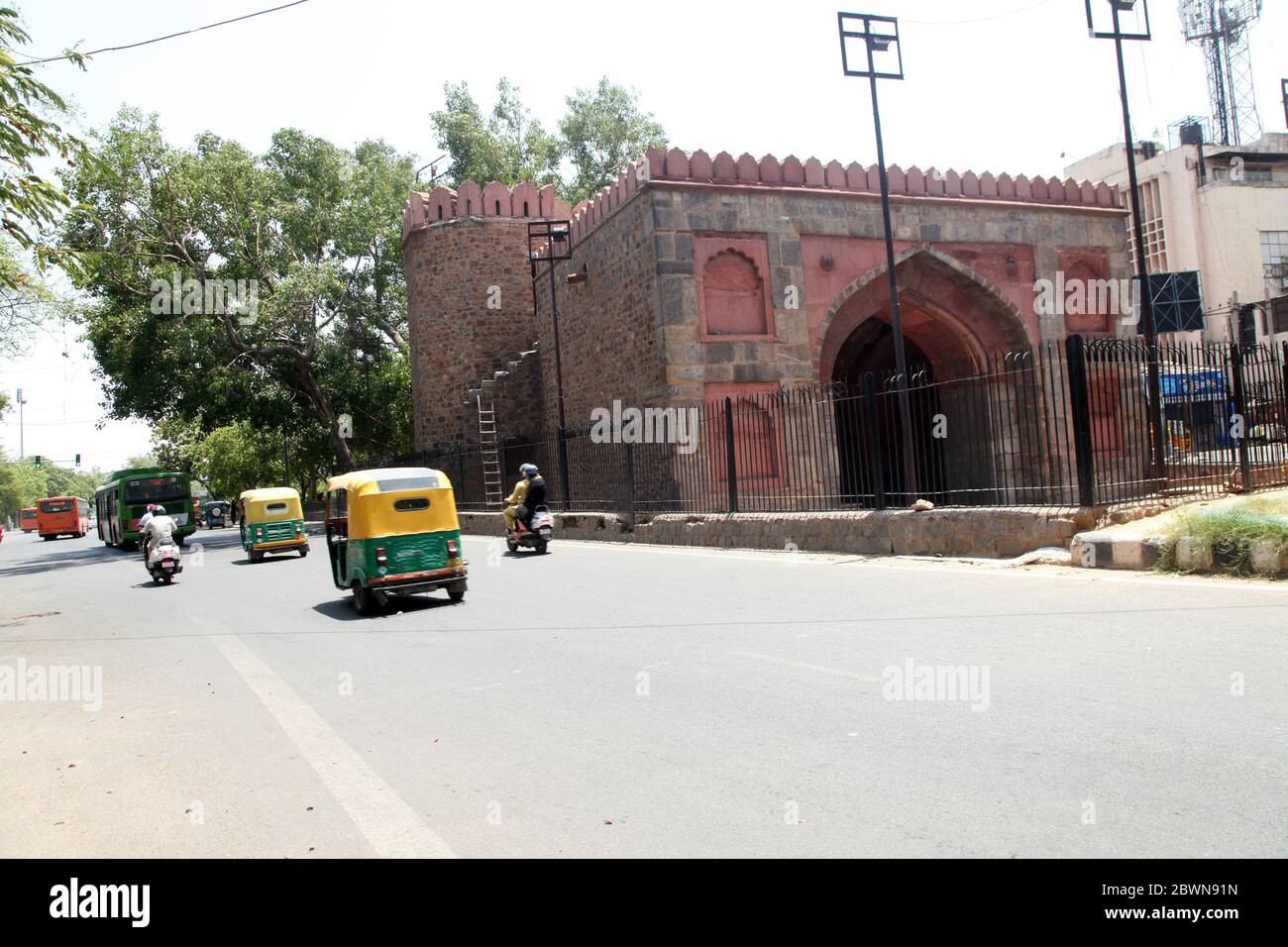 Historique Delhi Gate, Delhi Metro, Netaji Subhash Marg, Daryaganj, New Delhi, Delhi, Inde (photo Copyright © Saji Maramon) Banque D'Images