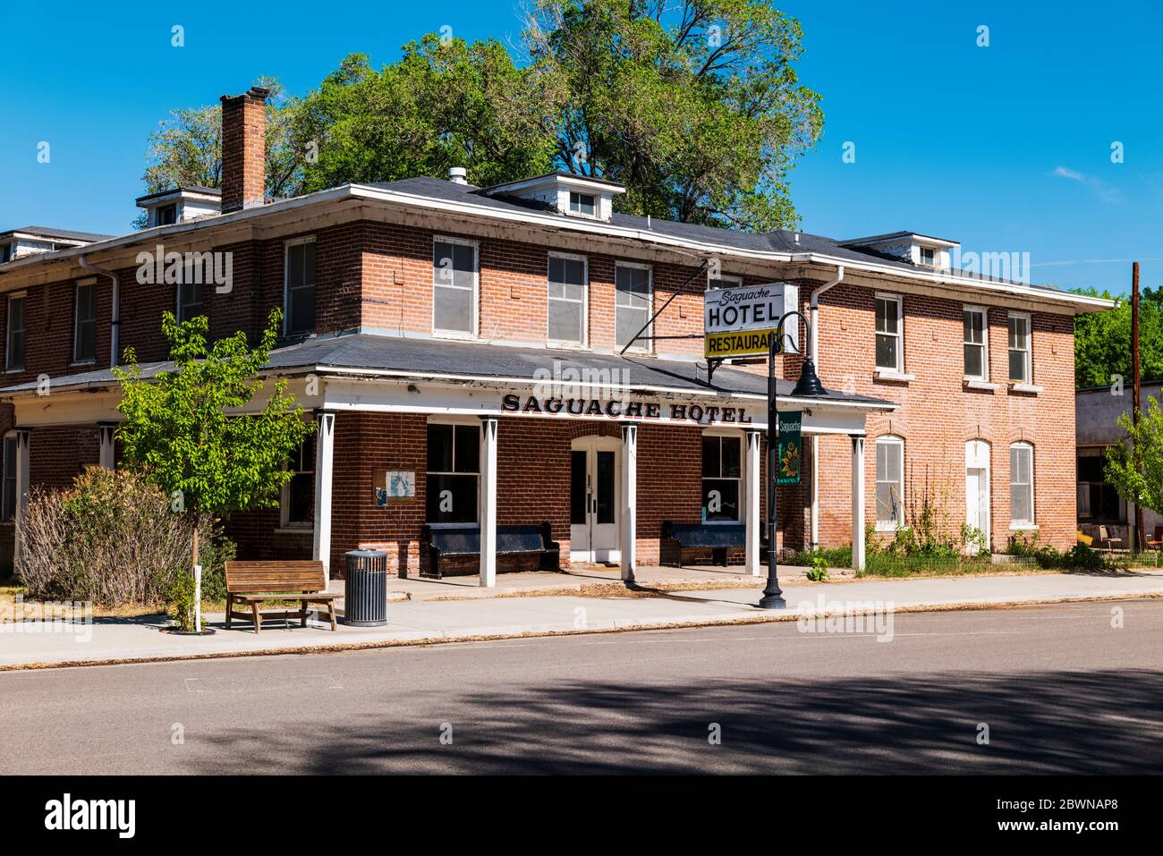 Hôtel historique Saguache; vers 1910; petite ville de Saguache; San Luis Valley; Central Colorado; États-Unis Banque D'Images