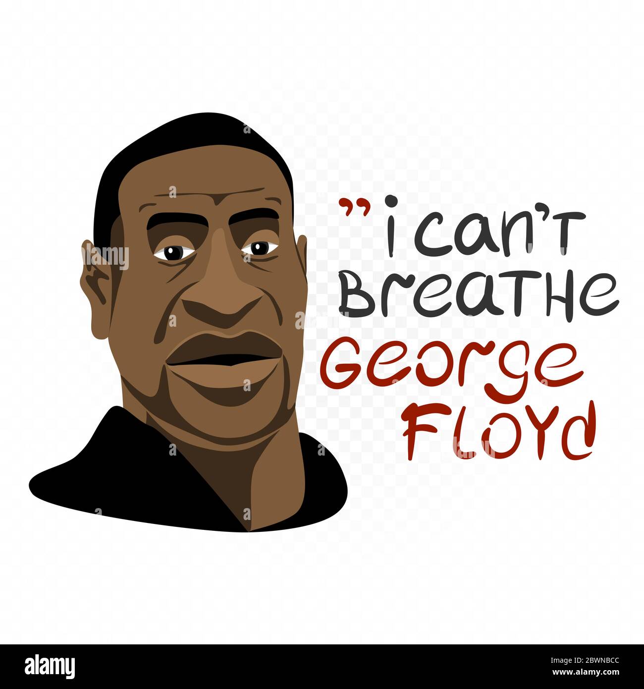 George Floyd message Je ne peux pas respirer Illustration de Vecteur